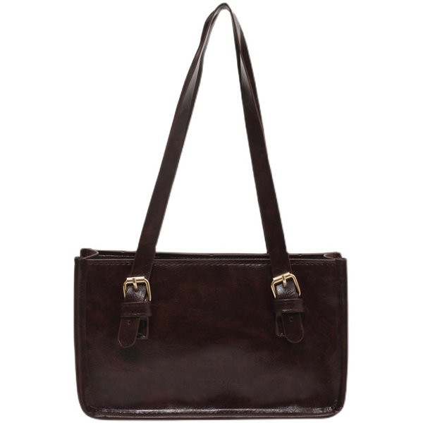 Geanta de dama model nou din piele cu catarame de umar