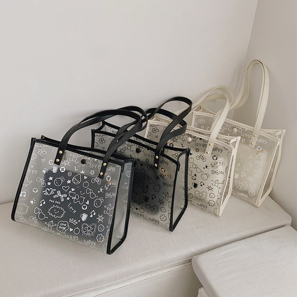 Casual ökonahast kott läbipaistva mustriga osaga