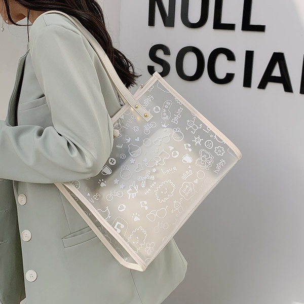 Casual ökonahast kott läbipaistva mustriga osaga