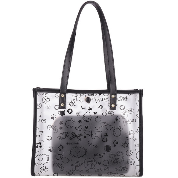 Casual ökonahast kott läbipaistva mustriga osaga