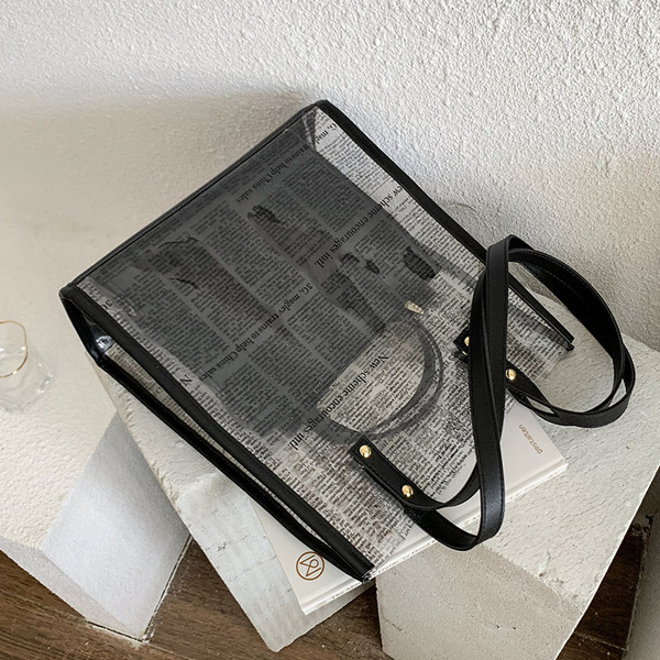 Sieviešu caurspīdīga plecu soma