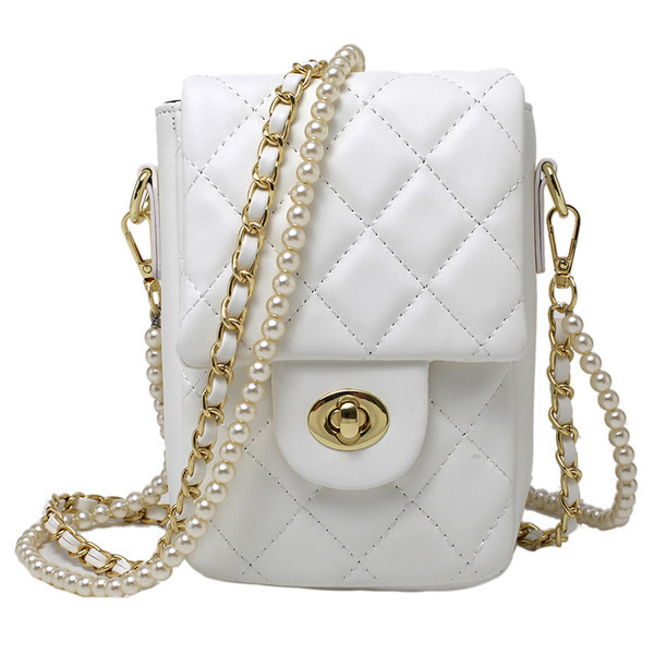 Maza eko ādas soma ar pērļu garu rokturi