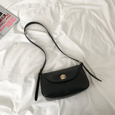 Jauna modeļa ādas sieviešu plecu soma ar metāla aizdari