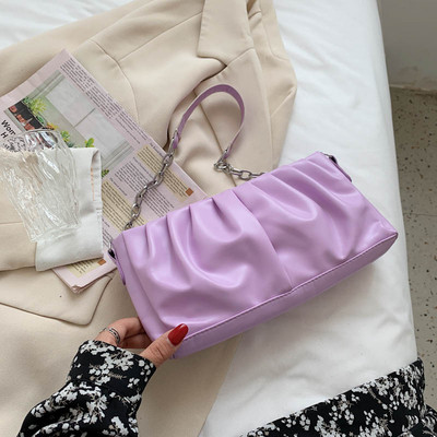 Γυναικεία έκο δερμάτινη τσάντα ώμου με μεταλλική λαβή