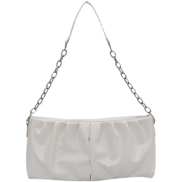 Γυναικεία έκο δερμάτινη τσάντα ώμου με μεταλλική λαβή