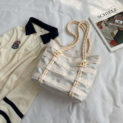 Sieviešu tekstila soma ar diviem rokturiem