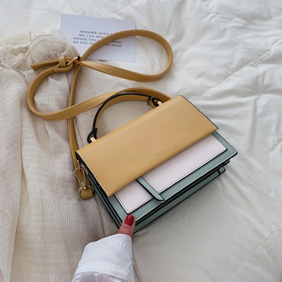 Γυναικεία μοντέρνα έκο δερμάτινη τσάντα με μακρές και κοντές λαβές