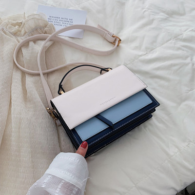 Γυναικεία μοντέρνα έκο δερμάτινη τσάντα με μακρές και κοντές λαβές