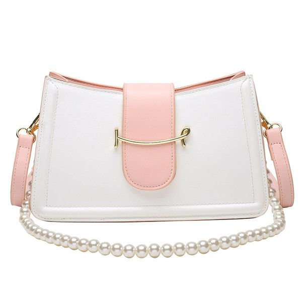 Γυναικεία εκο δερμάτινη τσάντα με πέρλες