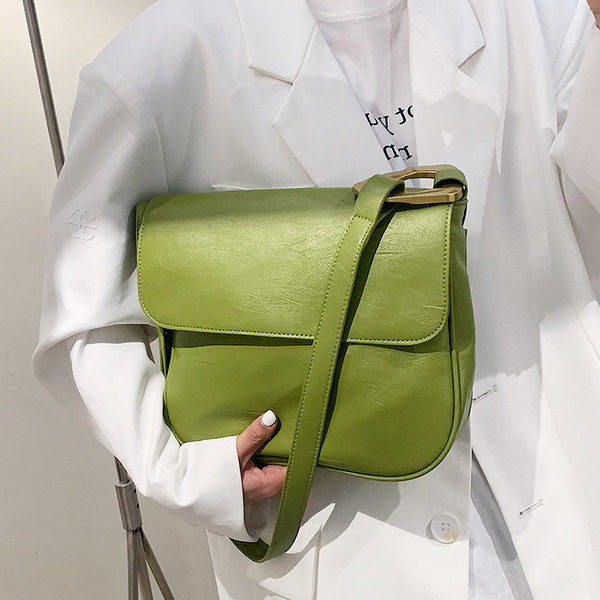 Casual γυναικεία τσάντα από οικολογικό δέρμα, κλασικό μοντέλο