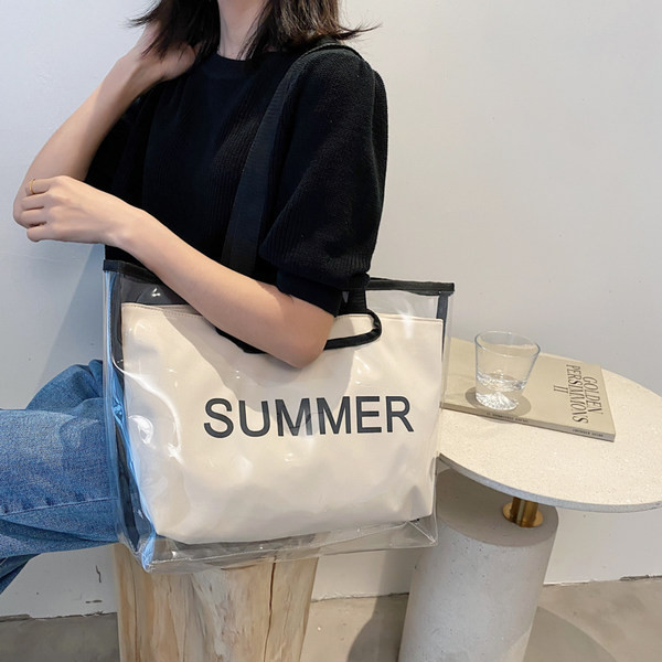 Καλοκαίρι γυναικεία τσάντα ώμου με επιγραφή