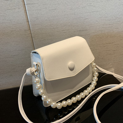 Jauna modeļa ādas rokassomiņa ar pērlēm