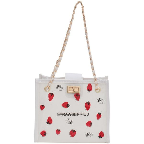 Γυναικεία τσάντα με απλικέ και μεταλλική αλυσίδα - δύο μοντέλα