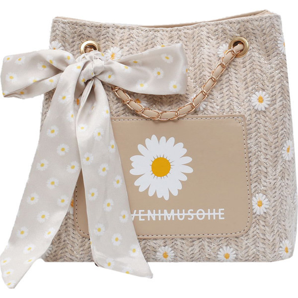 Ženska torba s izvezenim cvijećem i dugom ručkom