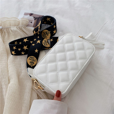 Geanta moderna din piele cu fermoare