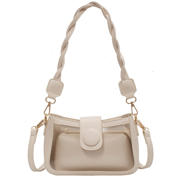 Maza ādas soma ar caurspīdīgu daļu