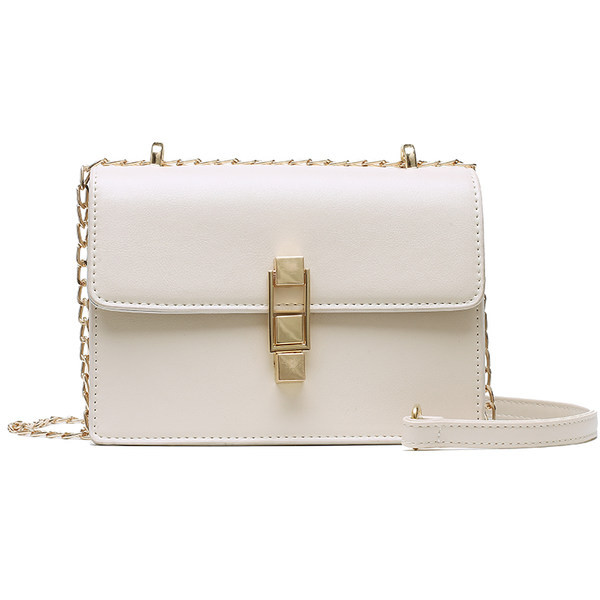 Geanta de dama cu inchidere metalica din imitatie de piele