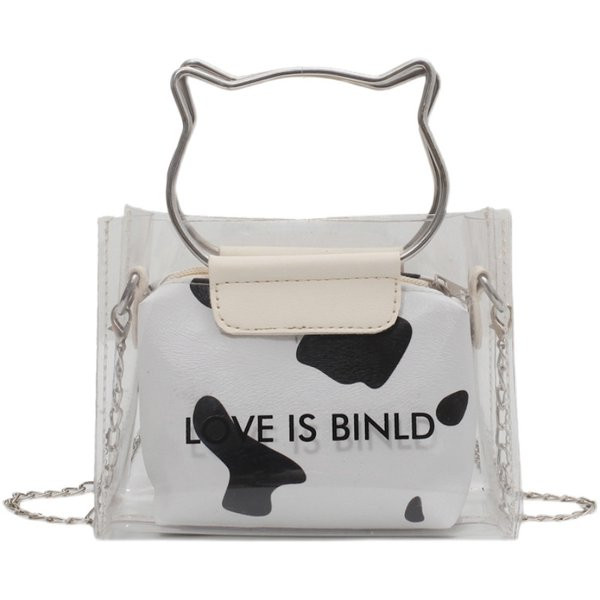 Moteriška silikoninė rankinė su metaline rankena