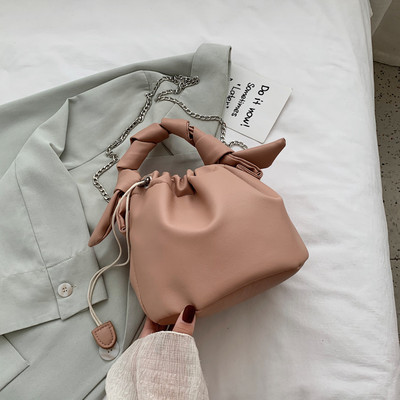 Γυναικεία έκο δερμάτινη τσάντα με κορδόνια σε τέσσερα χρώματα