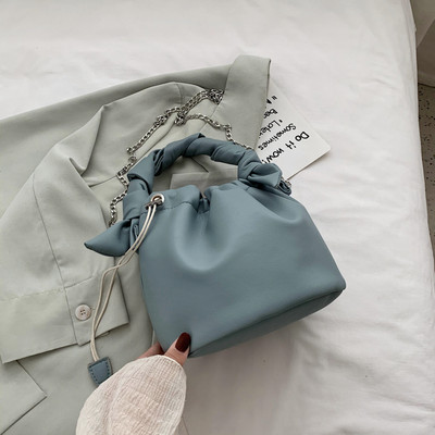 Γυναικεία έκο δερμάτινη τσάντα με κορδόνια σε τέσσερα χρώματα