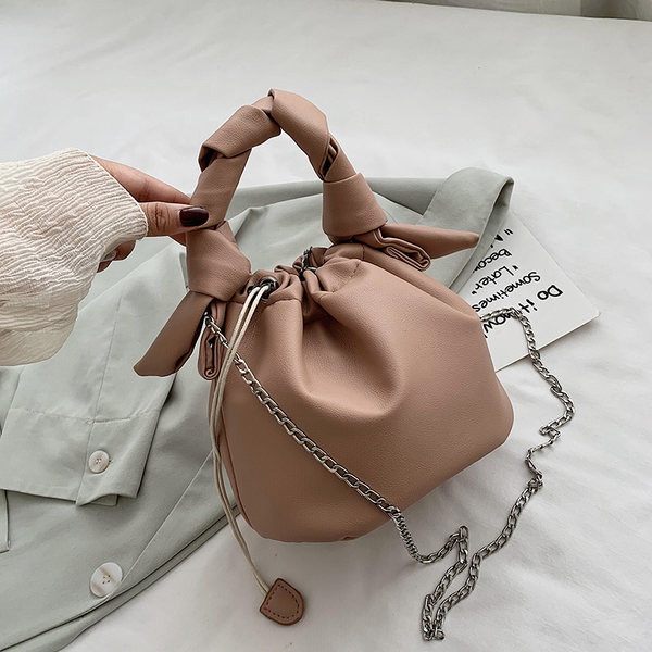 Γυναικεία έκο δερμάτινη τσάντα με κορδόνια σε τέσσερα χρώματα