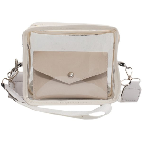 Sieviešu caurspīdīga soma ar regulējamu rokturi