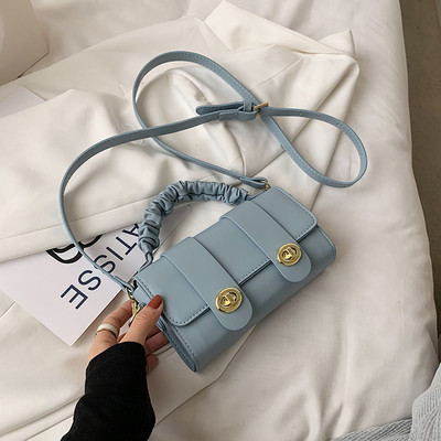 Μικρή έκο δερμάτινη τσάντα νέο μοντέλο με διπλή στερέωση