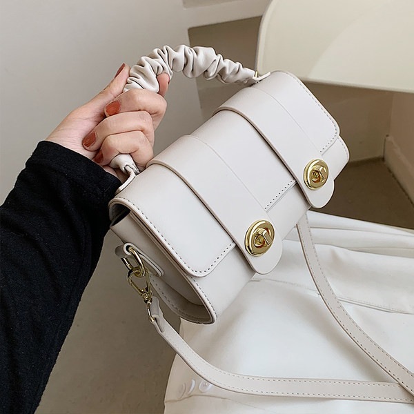 Μικρή έκο δερμάτινη τσάντα νέο μοντέλο με διπλή στερέωση