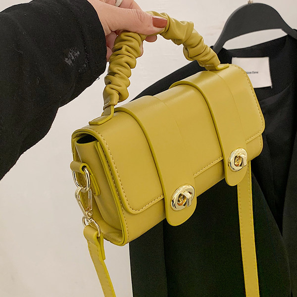 Μικρή έκο δερμάτινη τσάντα νέο μοντέλο με διπλή στερέωση