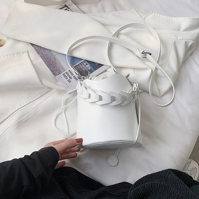 Μικρή οικολογική δερμάτινη τσάντα με δύο λαβές