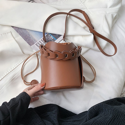 Μικρή οικολογική δερμάτινη τσάντα με δύο λαβές