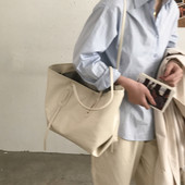 Ikdienas sieviešu soma no eko ādas plecam