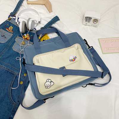 Γυναικεία τσάντα με εφαρμογή 3D - μακριά και κοντή λαβή