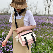 Γυναικεία υφασμάτινη τσάντα με ρυθμιζόμενο λουράκι