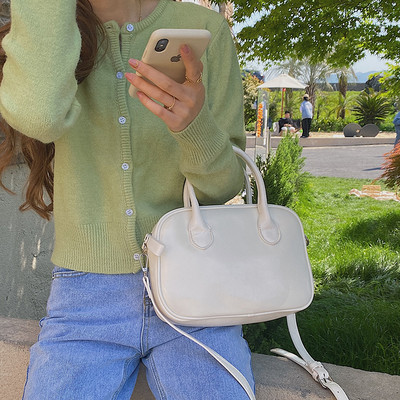 Geanta de primavara-vara din piele ecologica cu fermoar