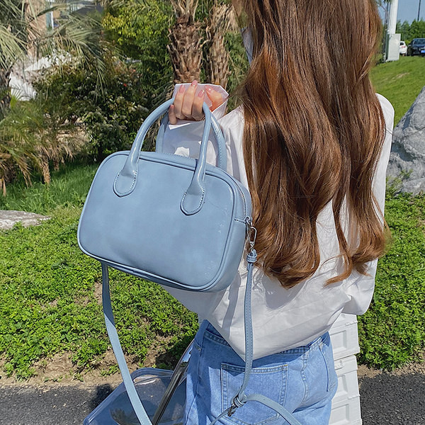 Geanta de primavara-vara din piele ecologica cu fermoar