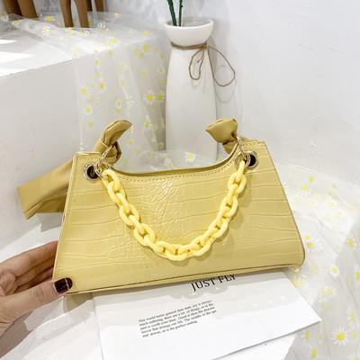 Jauna modeļa sieviešu soma no mākslīgās ādas ķēdītē