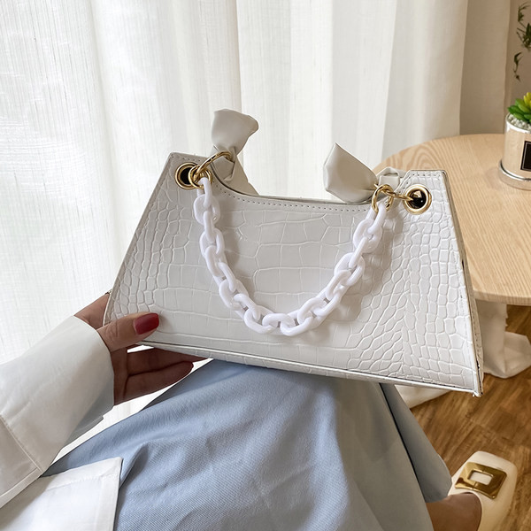 Jauna modeļa sieviešu soma no mākslīgās ādas ķēdītē