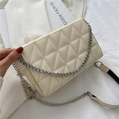 Έκο δερμάτινη γυναικεία τσάντα με μεταλλική αλυσίδα