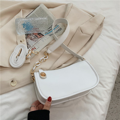 Απλή γυναικεία τσάντα από οικολογικό δέρμα με μακριά λαβή