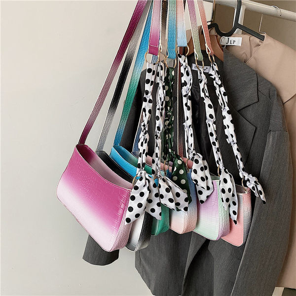 Moteriška vaivorykštės spalvos eko odos krepšys