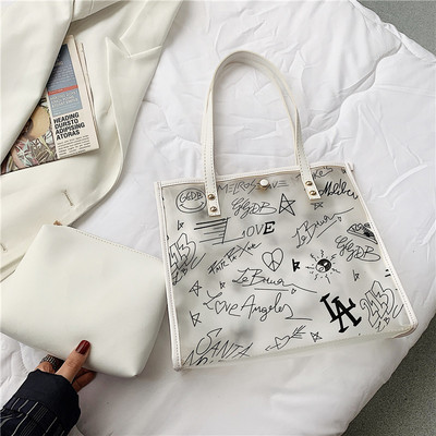 Γυναικεία διαφανής τσάντα με τρουξ