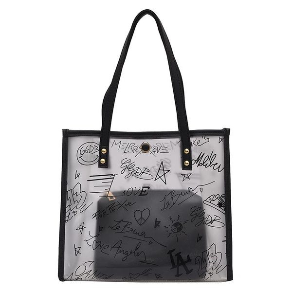 Γυναικεία διαφανής τσάντα με τρουξ