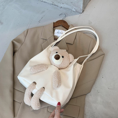 Νέο μοντέλο γυναικεία τσάντα ώμου με 3D αρκουδάκι