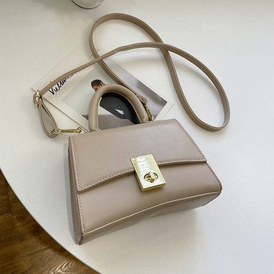 Μικρή κομψή τσάντα με μεταλλική στερέωση