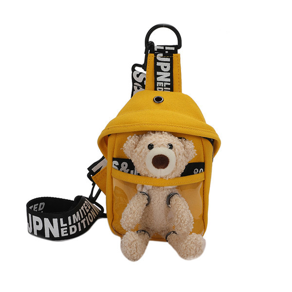 Dāmas soma ar uzrakstu un plīša rotaļlietu