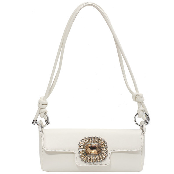 Geantă mică dreptunghiulară decorată cu pietre