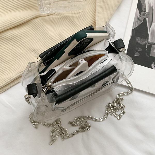 Γυναικεία τσάντα σιλικόνης με μακριά αλυσίδα