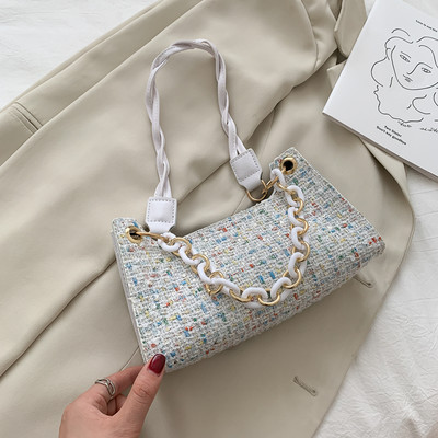Σύγχρονη γυναικεία τσάντα με αλυσίδα σε τρία χρώματα