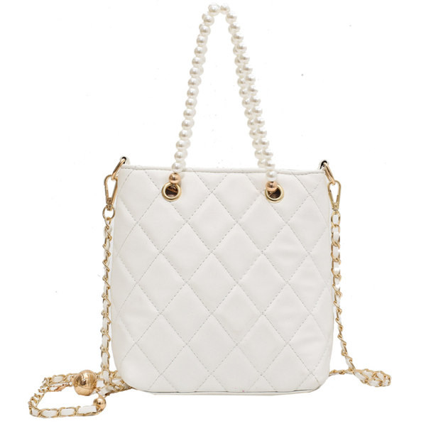 Μικρή έκο δερμάτινη τσάντα με πέρλες